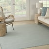 Size: 8' x Square, Actual Color: Ivory/Aqua