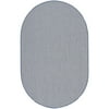 Size: 5' x 8' Oval, Actual Color: Ivory Blue