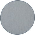 thumbnail image 1 of Nourison Courtyard Indoor/Outdoor Ivory Blue 5 x Round Area Rug (5 Round), 1 of 11