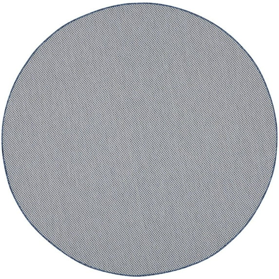 Nourison Courtyard Indoor/Outdoor Ivory Blue 6' x Round Area Rug (6 Round)