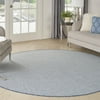 Size: 8' x Round, Actual Color: Ivory Blue