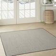 thumbnail image 1 of Nourison Courtyard Indoor/Outdoor Ivory/Charcoal 4' x Square Area Rug (4 Square), 1 of 9