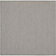 Nourison Courtyard Indoor/Outdoor Ivory/Charcoal 5 x Square Area Rug 5 Square