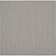 Nourison Courtyard Indoor/Outdoor Ivory/Charcoal 5' x Square Area Rug (5 Square)