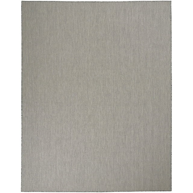 Nourison Courtyard Indoor/Outdoor Ivory Charcoal 7' x 10' Area Rug ...