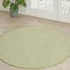 Size: 4' x Round, Actual Color: Ivory Green