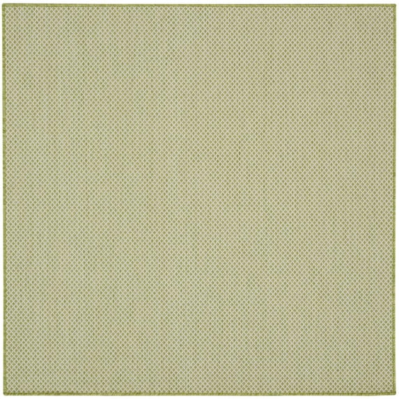 Nourison Courtyard Indoor/Outdoor Ivory Green 4' x Square Area Rug (4 Square)
