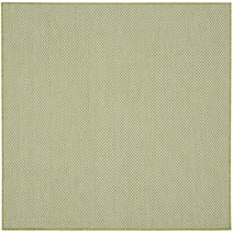 Nourison Courtyard Indoor/Outdoor Ivory Green 4' x Square Area Rug (4 Square)