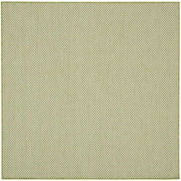 Nourison Courtyard Indoor/Outdoor Ivory Green 5' x Square Area Rug (5 Square)