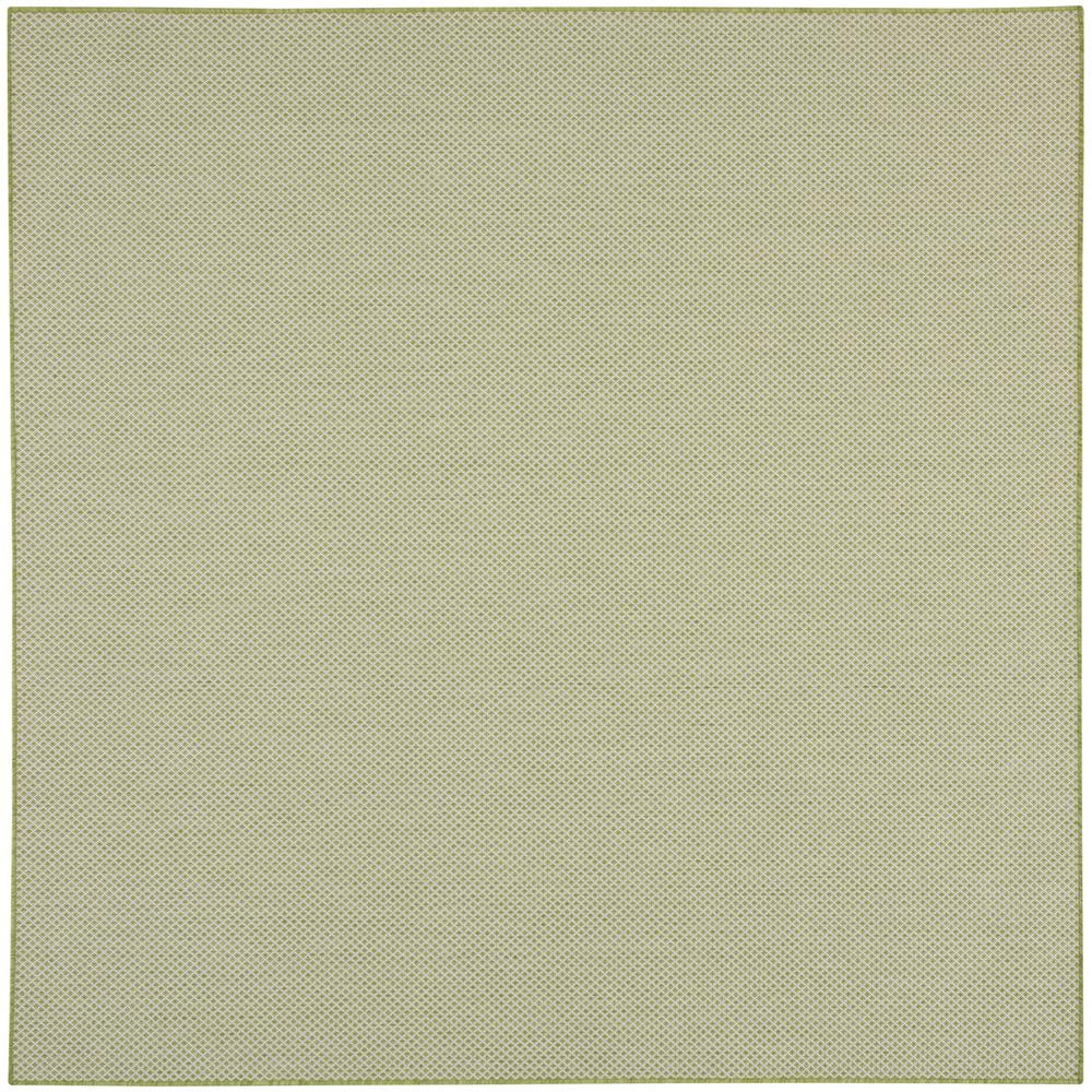 Free Shipping! Nourison Courtyard Indoor/Outdoor Ivory Green 6' x 6 ...