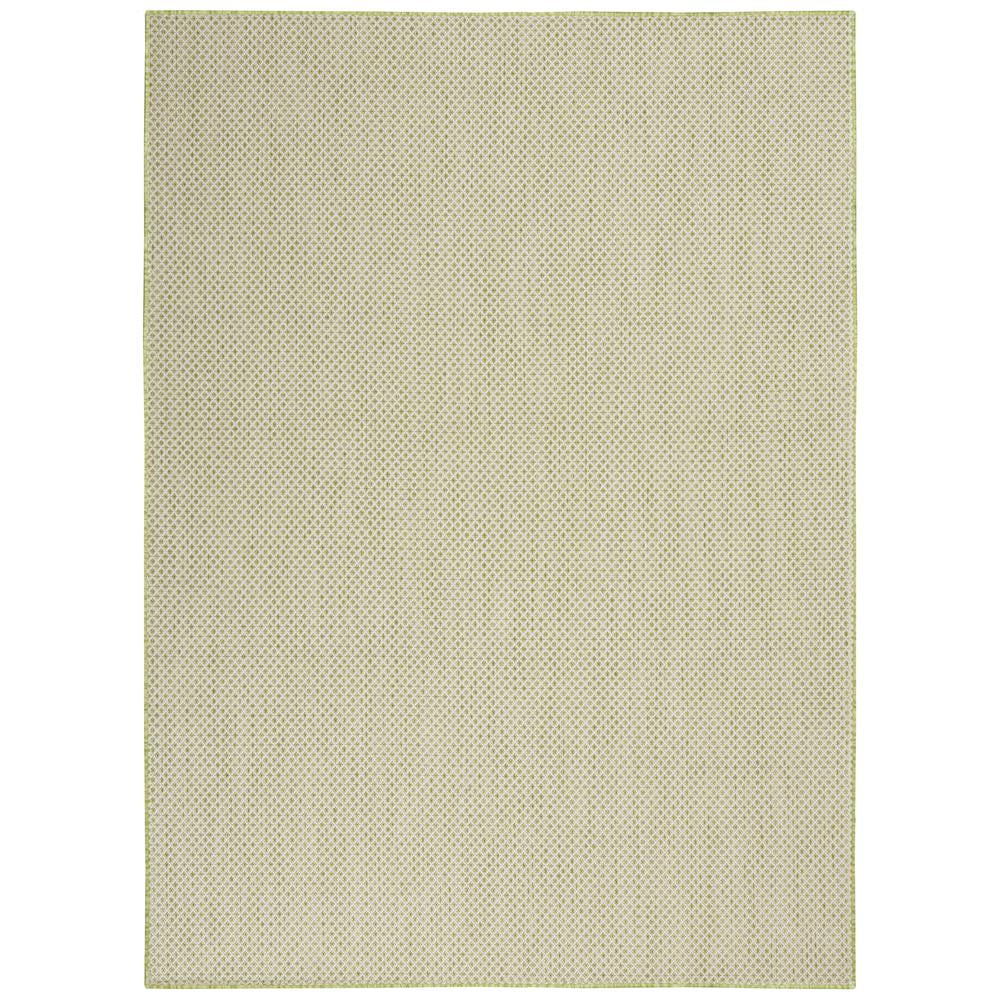 Ivory Green Geometric 6' x 9' Indoor/Outdoor Area Rug