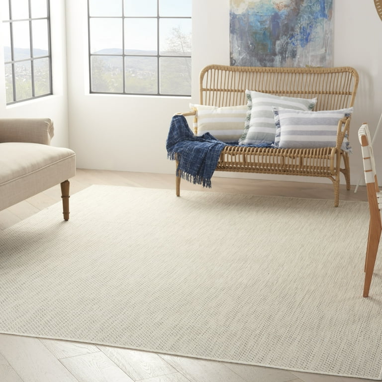 Nourison Courtyard Indoor/Outdoor Ivory Silver 12' x 15' Area Rug 