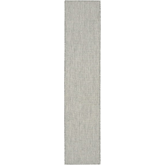 Nourison Courtyard Indoor/Outdoor Ivory Silver 2'2" x 12' Area Rug (2x12)