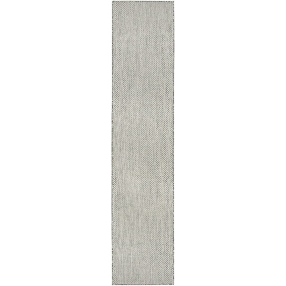 Nourison Courtyard Indoor/Outdoor Ivory Silver 2'2" x 16' Area Rug (2x16)