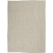Nourison Courtyard Indoor/Outdoor Ivory Silver 5 x 7 Area Rug, 5x7