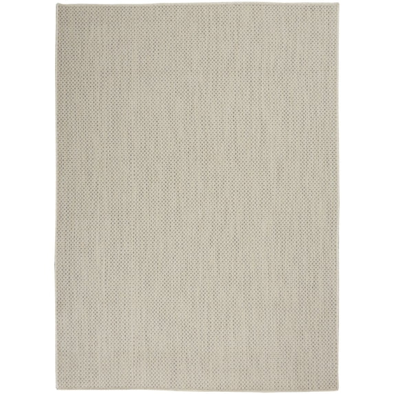 Nourison Courtyard Indoor/Outdoor Ivory Silver 5' x 7' Area Rug, (5x7)
