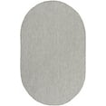 thumbnail image 1 of Nourison Courtyard Indoor/Outdoor Ivory Silver 6' x 9' Oval Area Rug (6x9), 1 of 10