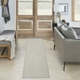 thumbnail image 1 of Nourison Courtyard Textured Ivory Silver 2' x 6' Area Rug (2x6), 1 of 8
