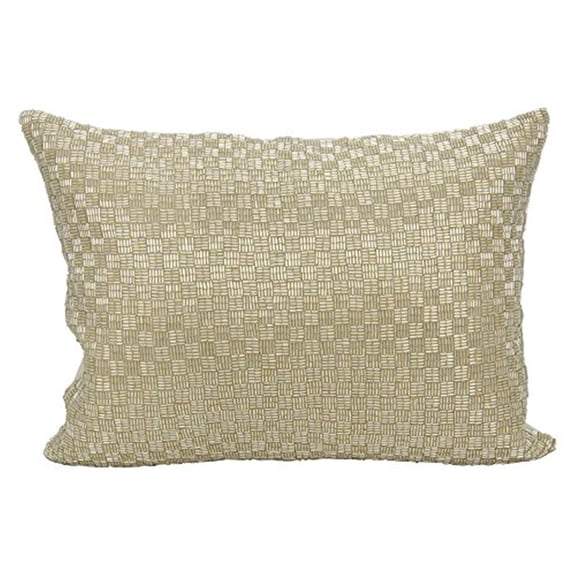 Nourison Couture Luster Woven Luster Beige Throw Pillow