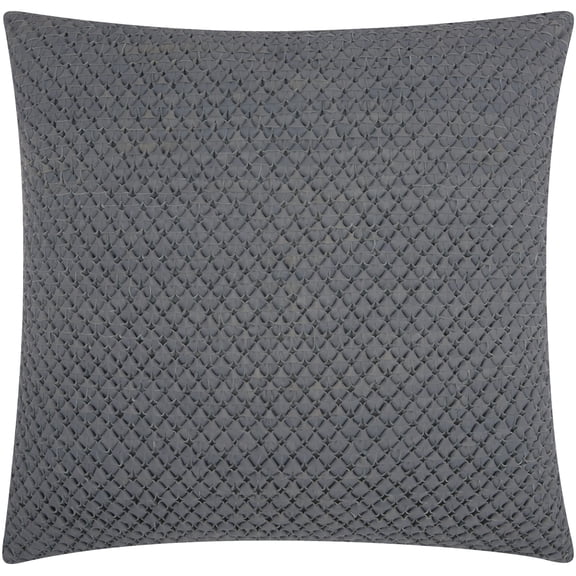 Nourison Couture Nat Hide Grey Decorative Throw Pillow , 20" x 20"