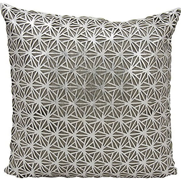 Nourison Couture Natural Hide Dragon Claw Silver/White Throw Pillow