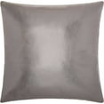 thumbnail image 1 of Nourison Couture Natural Hide Metallic Leather Pewter Throw Pillow, 1 of 2