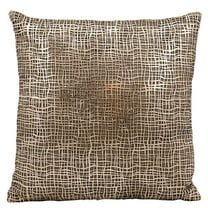 Nourison Couture Natural Hide Sitara Laser Cut Gold-Beige Throw Pillow