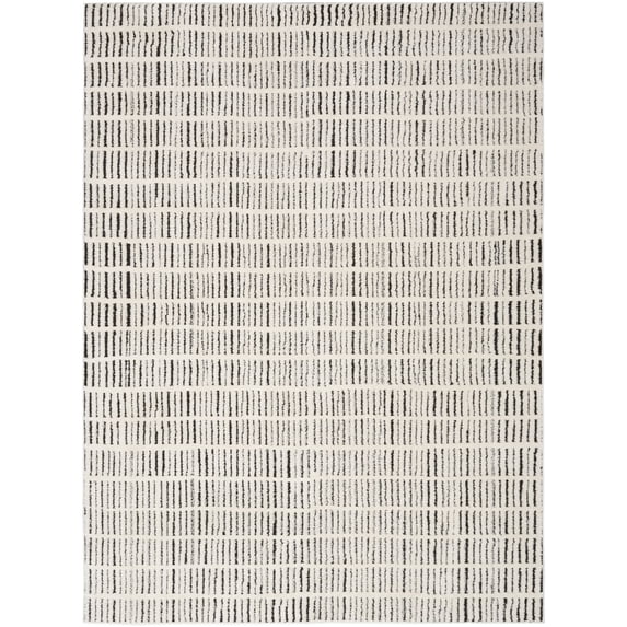 Nourison Cozy Modern 7'10" x 9'10" Ivory Black Scandinavian Indoor Rug