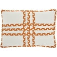 thumbnail image 1 of Nourison Crossed Braids Orange 14" x 20" Indoor/Outdoor Throw Pillow, 1 of 6