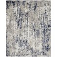 thumbnail image 1 of Nourison Cyrus Modern Abstract Ivory/Navy 7'10" x 9'10" Area Rug, (8' x 10'), 1 of 10