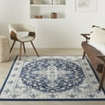 thumbnail image 1 of Nourison Cyrus CYR06 Indoor only Area Rug - Navy/Ivory 5'3" x 7'3", 1 of 9