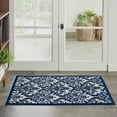 thumbnail image 1 of Nourison Damask Damask Ivory/Navy 2'3" x 3'9" Area Rug, (2x4), 1 of 8