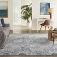 thumbnail image 1 of Nourison Damask Distressed Modern Blue 9' x 12' Area Rug, (9' x 12'), 1 of 9