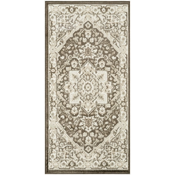 Nourison Dekor 2' x 4' Brown Ivory Vintage Indoor Area Rug