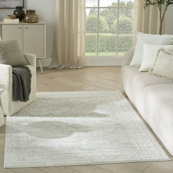 Nourison Dekor 4' x 6' Ivory Beige Vintage Indoor Rug