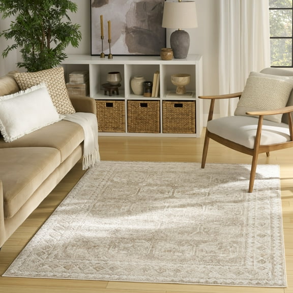 Nourison Dekor 5'3" x 7' Cream Beige Vintage Indoor Rug