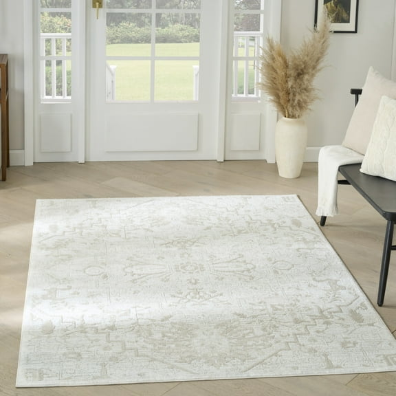 Nourison Dekor 5'3" x 7' Ivory Vintage Indoor Rug