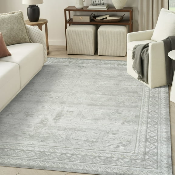 Nourison Dekor 7'10" x 9'10" Grey Vintage Indoor Rug