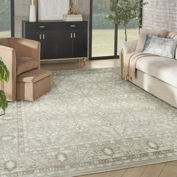 Nourison Dekor 7'10" x 9'10" Ivory Taupe Vintage Indoor Rug