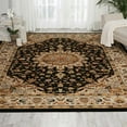 thumbnail image 1 of Nourison Delano Persian Center Medallion Black 6'7" x 9'6" Area Rug, (6' x 9'), 1 of 6
