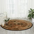thumbnail image 1 of Nourison Delano Traditional Black/Blue 5'3" x ROUND Area Rug, (5 Round), 1 of 6