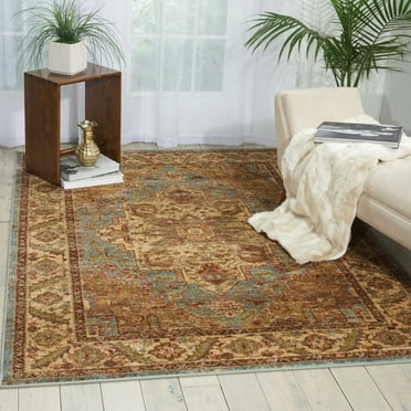 Nourison Delano Traditional Blue 5'3" x 7'3" Area Rug, (5x7)