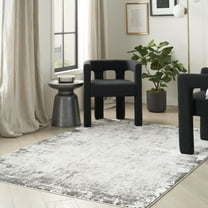 Nourison Desire Abstract Grey/Ivory 5'3" x 7'3" Area Rug (5x7)