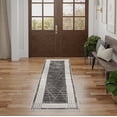 thumbnail image 1 of Nourison Desire Glam Charcoal Silver 2'3" x 7'6" Area Rug (2x8), 1 of 8