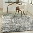 thumbnail image 1 of Nourison Dreamy Shag Abstract Contemporary Charcoal Grey 4' x 6' Area Rug, 1 of 10