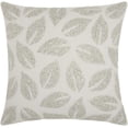 thumbnail image 1 of Michael Amini Beaded Leaves Silver Throw Pillow, 1 of 4