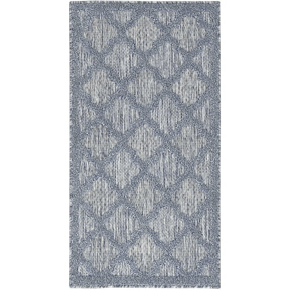 Nourison Easy Care 2' x 4' Denim Blue Indoor/Outdoor Rug