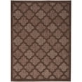 thumbnail image 1 of Nourison Easy Care 5' x 7' Brown Modern Flatweave Indoor/Outdoor Rug, 1 of 10