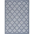 thumbnail image 1 of Nourison Easy Care 5' x 7' Denim Blue Modern Flatweave Indoor/Outdoor Rug, 1 of 14