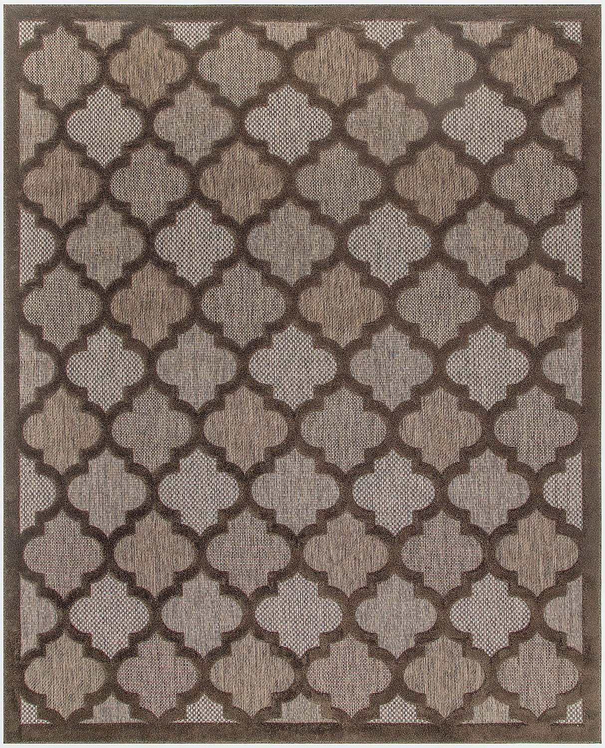 Nourison Easy Care Modern Indoor/Outdoor Brown 8' x 10' Area Rug (8x10)